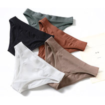 Mi Erjia low-waist sports style threaded cotton high elastic comfortable womens briefs wide-brimmed hip panties