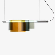 Restaurant Light Chandelier Minimalist Modern Light Lavish Transparent Acrylic Lamps Led Strip Lamp Dining Room Table Dining Room Table Light