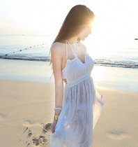 Beach dress neck swimsuit women suspenders dress sexy Korean backless hot spring bikini small fragrant swimsuit