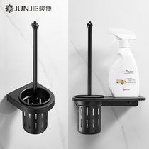 Toilet brush base Glass shelf set Toilet supplies Cleaning toilet brush pole Soft hair sitting brush head