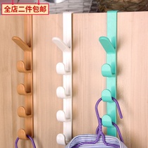 Japan KM door rear plastic adhesive hook door no trace nail-free clothes hat adhesive hook wardrobe door panel hook door back adhesive hook