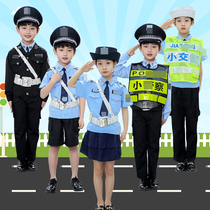 Children Police Uniform Suit Special Soldiers Special Soldiers Boys Police Uniforms acting out of small police officers Traffic clothing