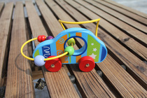 Childrens educational toys toy car mini wooden beaded car