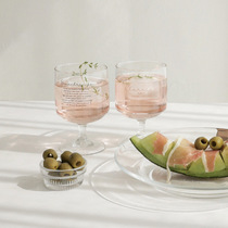 Wine glass girl heart Korean creative ins simple fruit wine cup letter goblet juice cup sweet cup yogurt cup