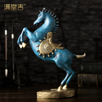 World War I famelucky pure copper horse ornaments General Tang Horse to success Living room Feng Shui craft decorative gifts
