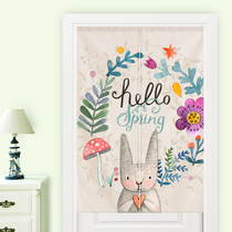 w shake sound same bunny bunny cloth curtain double open home door curtain toilet partition curtain bedroom door hanging curtain half-cut art