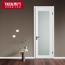 Tata Wooden Door Stylish Kitchen Door Glass Door Painted Kitchen Door Washroom Door Glass Wood Door BL042 Mixed Oil Silent Door