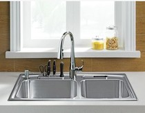 Kohler K-3645-2KD-NA de Kadai size slot table kitchen basin
