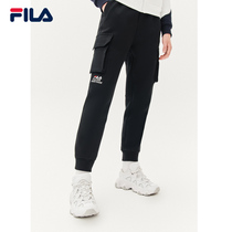 FILA Phila Le official womens knitted trousers 2021 New slim street pants sports pants women