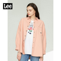 Lee mall with the same 21 autumn new loose edition pink womens long-sleeved shirt tide LWT001308100-231
