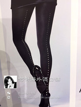 (spot)CALZEDONIA autumn and winter rear diamond black impermeable meat pantyhose leg socks