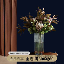 BEST WEST creative geometric glass vase ornaments model room living room multilateral shape Vase decoration