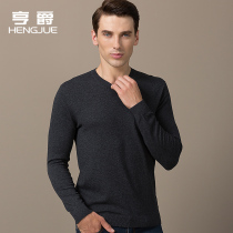 Spring wear thin sweater mens V-neck pullover Korean base sweater middle-aged business knitwear spring and autumn mens T