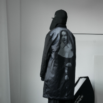 The Dirty Collection autumn and winter series ghostly nun printed long super warm cotton coat