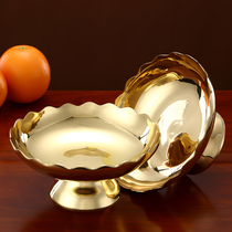 Yuantong Buddha with copper fruit plate pure copper for Buddha fruit plate