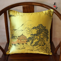 Champagne gold sofa cushion with pillow-cushion cushion of the new Chinese cushion pillow pillow on the classical living room bed backside