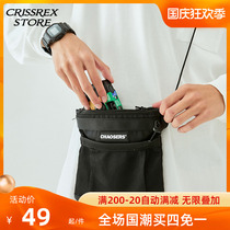 Crissrex Store CHAOSERS new national tide street black postman one-shoulder messenger small bag satchel