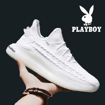 Floral Playboy mens shoes Summer new sneakers mens net face flying weave breathable trendy coconut running 100 hitchhiking shoes