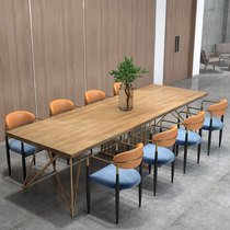 Office conference table long table new simple modern rectangular solid wood table staff negotiate table and chair combination