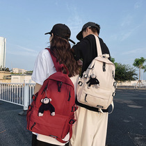 School Bag Female University Student 2021 New Minimalist Original Small Crowdsourced Wind Double Shoulder Bag Female Junior High School Backpack