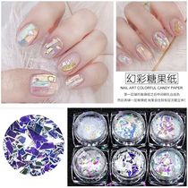 Shake-in-the-net red Beauty Beetle accessories CC Fancy Candy Paper Glass Paper Ultra-thin New Shell Sheet Gold And Silver Platinum paper sequin