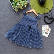 Childrens clothing Summer clothes 2022 Summer new Korean version Gsubnet yarn Harness Girls Treasure Girl Cake Dress dress