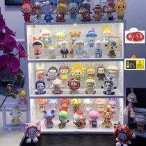 With lamp can be hung wall acrylic blind box storage display stand bubble Matt doll dust cover display box