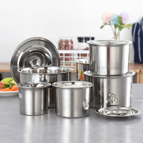 304 thick stainless steel flavor Cup seasoning bucket round seasoning tank kitchen seasoning tank Pot Pot Pot stew