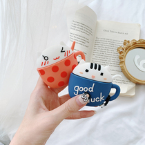 airpods protective cover airpods2 Protective case 1 Apple Bluetooth wireless cat earphone case ipod case charging box set second generation cute cartoon soft silicone anti-lost rope earphone plug cover