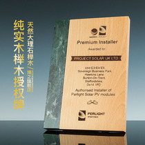 Beech solid wood medal honor authorization card Certificate Custom-made custom high-end dealer to join the letter of appointment lettering wood