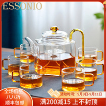 ESSONIO glass teapot high temperature thickened water tea maker Japanese home cooking teapot tea cup set
