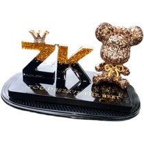 Car ornaments cute bow car creative custom gradient color first letter cute Net red goddess ins ins