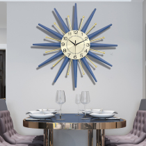 Light luxury Nordic watch wall clock Living room household fashion luminous atmosphere wall performance generation decorative silent Quartz clock