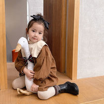 Girls wear plus velvet dress 2020 autumn winter clothes New Baby foreign style fashion Winter thick skirt