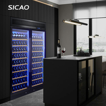 Sicao New Chao GC900A stainless steel custom thermostatic wine cabinet embedded red wine cabinet dry mature steak cabinet