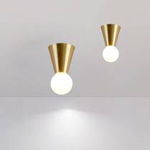 Nordic all-copper Modern simple bedside lamp Corridor Aisle Stairwell Bay window Entrance Ceiling lamp Brass home lamp