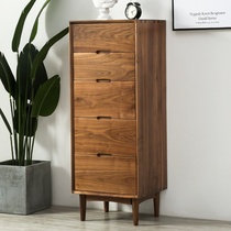 Nordic solid wood chest cabinet bedroom environmental storage locker small apartment chest light luxury multi-function drawer type storage cabinet