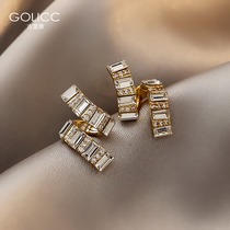 Simple small earrings female temperament earrings 2021 New Tide senior sense light luxury Guliya 925 sterling silver needle