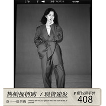 VAPOURBLUE gray retro silhouette suit men and women autumn temperament loose casual high-end suit jacket