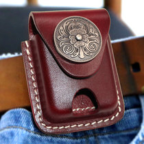  zippo lighter genuine leather case handmade custom badge zppo cover cowhide official website protective cover