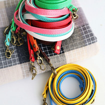 (Tang Rabbit) 120cm handmade accessories bag chain candy color PU leather bag with mouth gold bag inclined cross-bag belt