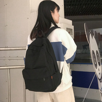 Canvas backpack Korean version of the forest college student school bag ins Japan simple high school large capacity ancient men and women