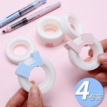 Girl solid color translucent simple decoration Adhesive correction Invisible tape cutter wrong problem Small portable strong