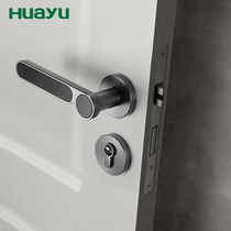Painting Yu bedroom door interior door universal lock Nordic modern simple wooden door lock brushed silent door handle