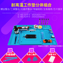 Mobile phone repair heat insulation pad computer work table pad high temperature resistant anti-scalding silicone pad with magnetic parts storage pad