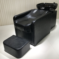 Head Wash Bed Hairdresse Special Hair Salon Half Lying Flush Bed Ceramic Basin Meme Hair Salon Mehair Shampoo Bed brief upscale