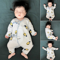 Baby clothes summer clothes newborn jumpsuit female baby monk clothes butterfly ha clothes 3-6 months climbing clothes summer