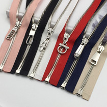 New No. 5 metal zipper corn tooth real copper zipper long large cotton-padded jacket jacket leather jacket tail zipper