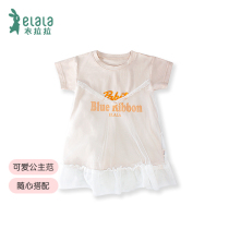 Lala summer skirt girl dress little girl short sleeve skirt top cute princess skirt