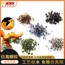 Yafei carving simulation eye Simulation eye Food carving knife carving eye Glass Animal eye face sculpture specimen
